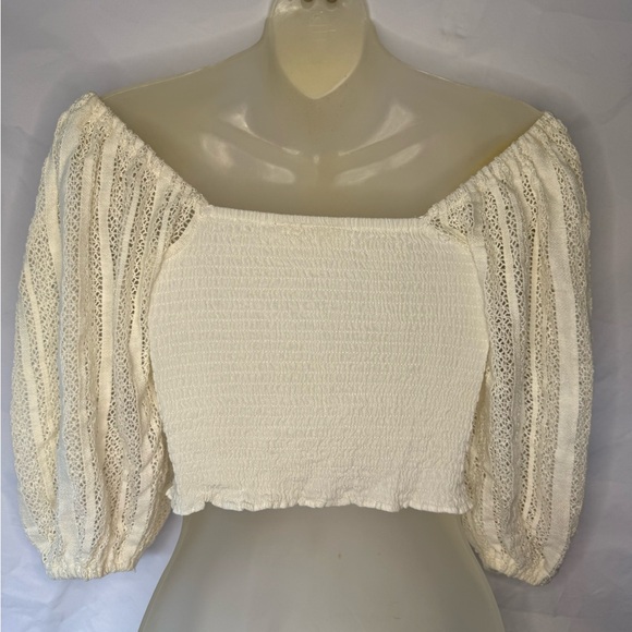 🌸 Jen’s Pirate Booty Off-Shoulder Smocked Top – Size XS – Ethereal Boho Dreams - Picture 2 of 5